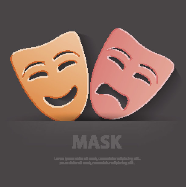 蒙版符号，空白的文本，干净的矢量图片下载