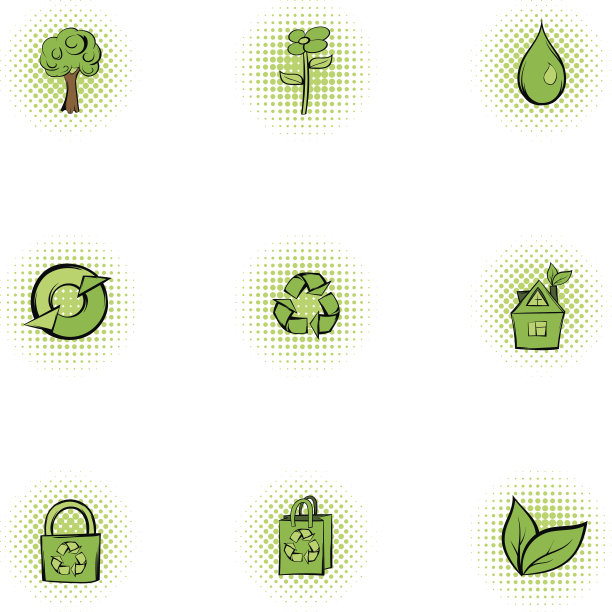 自然环境图标设置，波普艺术风格图片下载