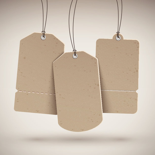 空白的棕色价签图片下载