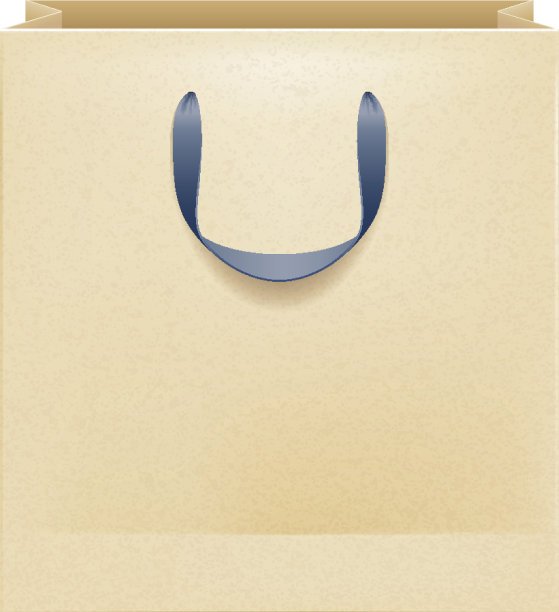 黑色提手的空白棕色纸袋。图片下载