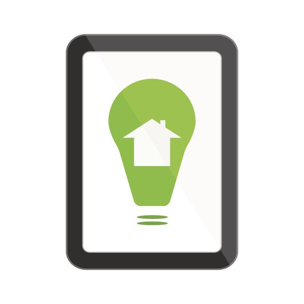 带有智能家居图标的平板电脑图片下载