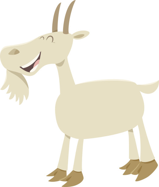 快乐山羊动物性格素材图片