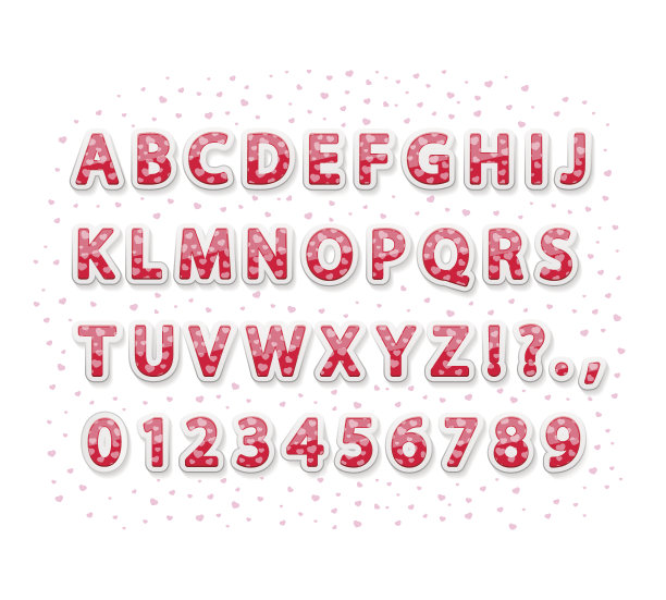 情人节字母表图片下载