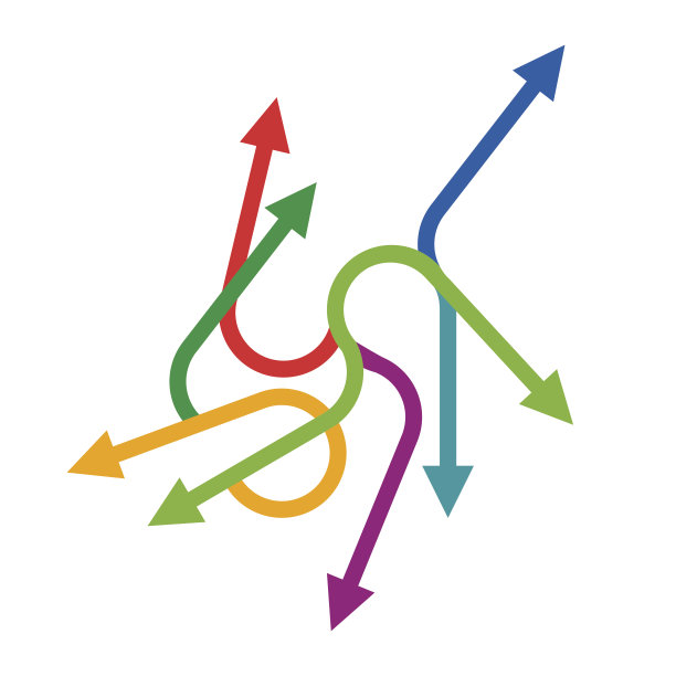 矢量彩色箭头背景图片下载