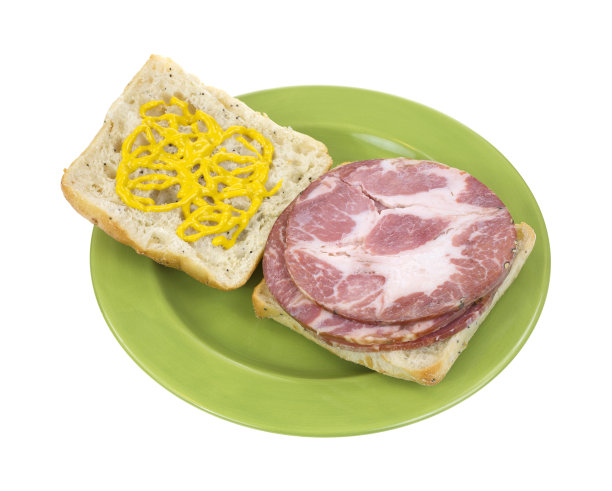 加芥末的开襟卡布拉三明治图片下载