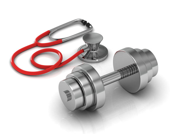 白色背景上的哑铃。3 d渲染。图片下载