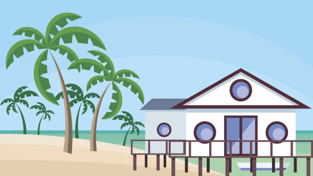 海边的小屋图片下载