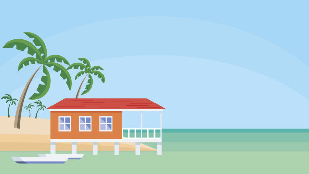 岸上的小屋图片下载