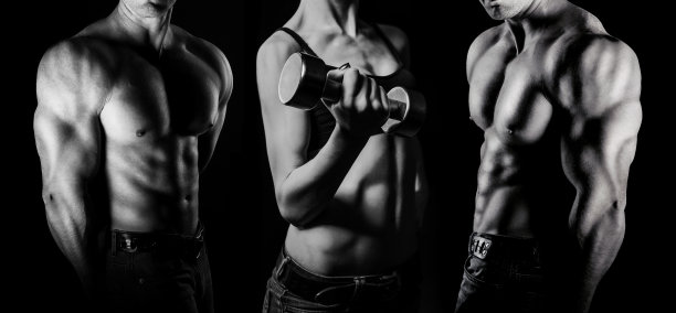 健身。男人和女人图片下载