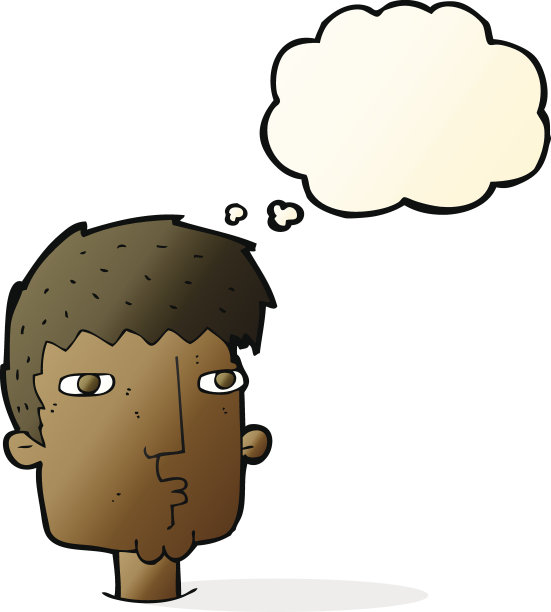 卡通人物与思想泡沫图片下载