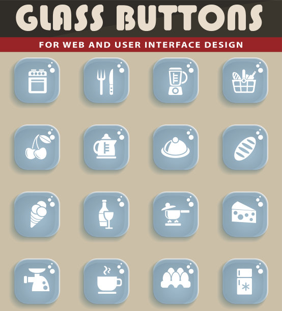 食物和厨房图标设置图片下载