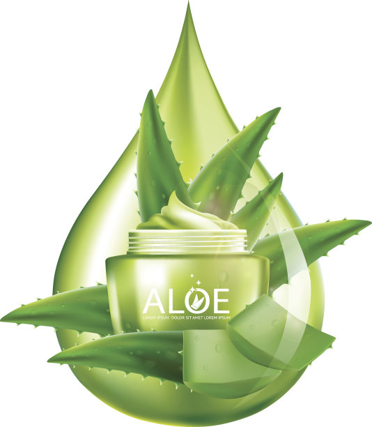 芦荟胶原蛋白血清和背景概念护肤化妆品。图片下载