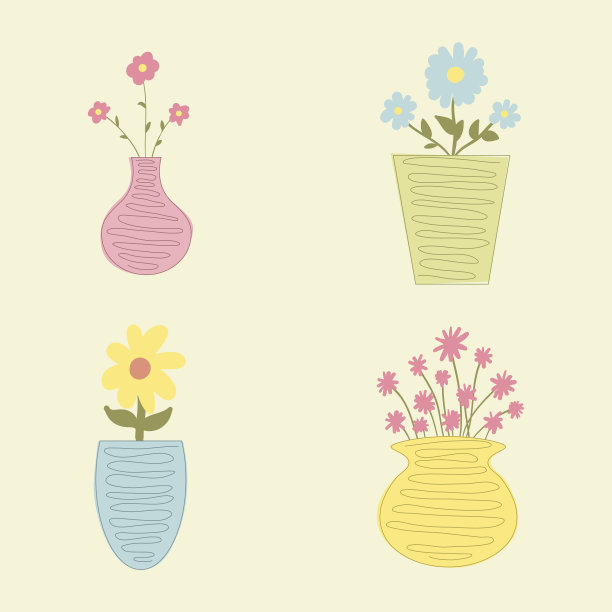 一套花瓶鲜花图片下载