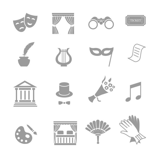 剧场表演图标设置为黑色图片下载