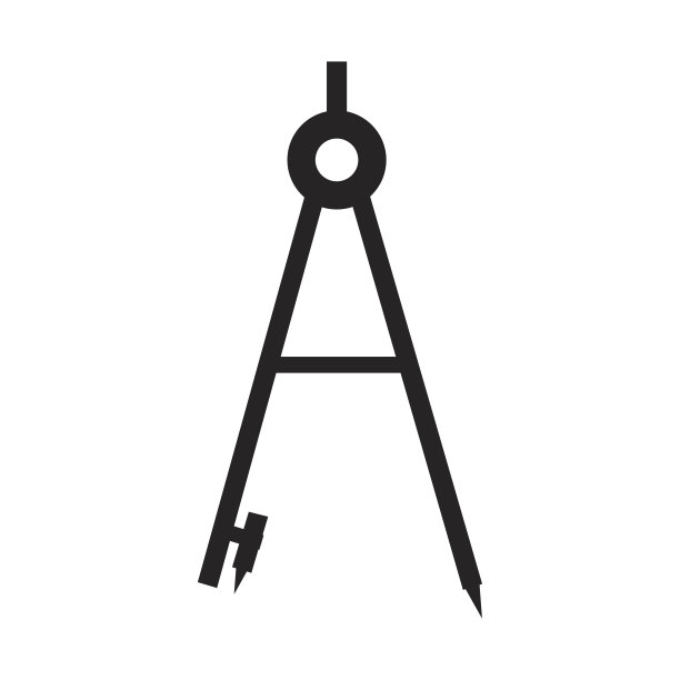 几何罗经孤立图标素材图片