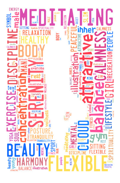 一个做瑜伽姿势的男人的形状图片下载