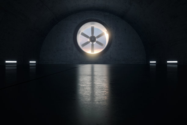 带通风系统的混凝土车库的3d渲染图片下载