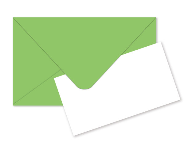 带卡片的绿色信封图片下载