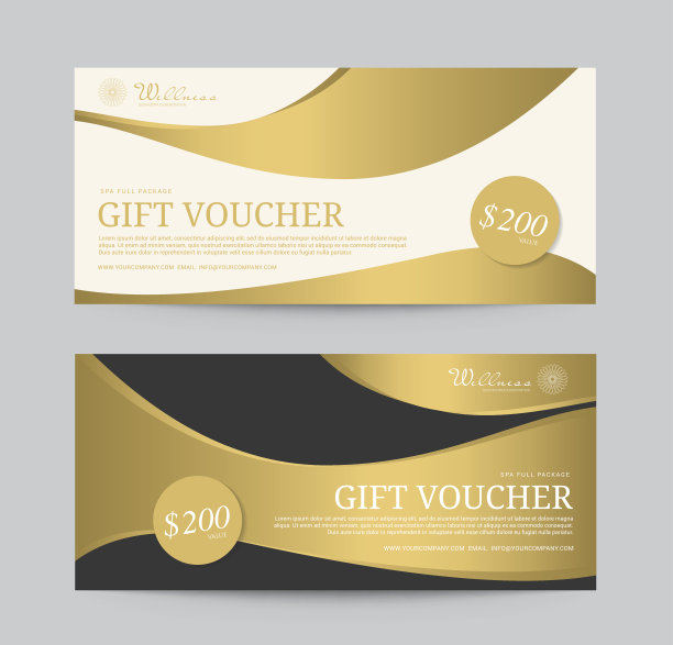 金券健康水疗瑜伽横幅模板传单菜单封面，矢量插图图片下载