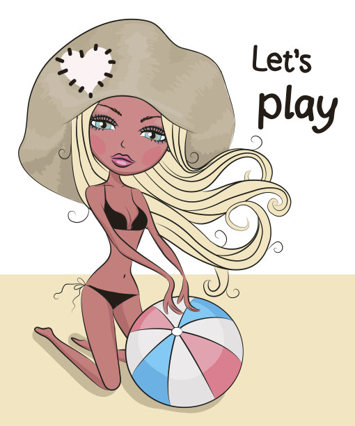 可爱的卡通女孩图片下载