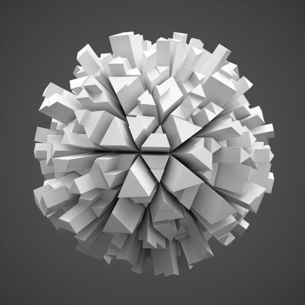 在深灰色背景上绘制抽象球体图片下载