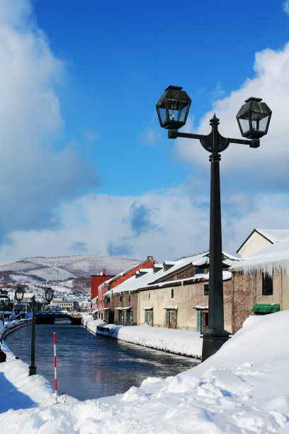 日本北海道小樽运河图片下载
