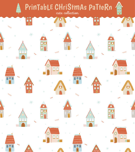 圣诞假期无缝模式图片下载