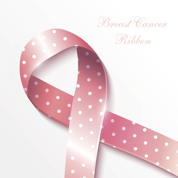 乳癌意识粉红丝带白底。图片下载