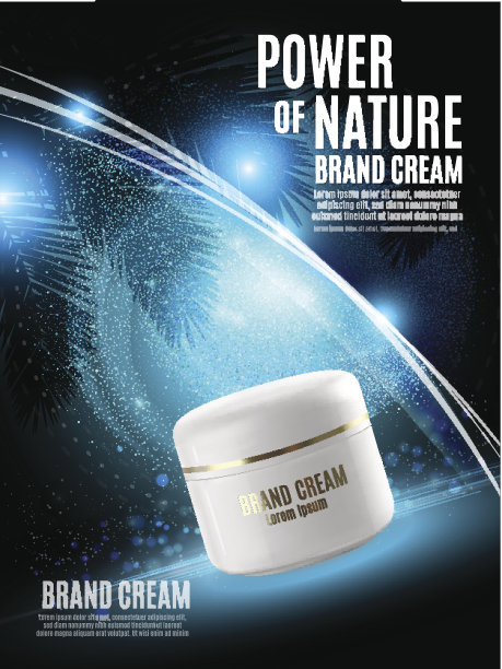 矢量3D插图推广化妆品保湿优质产品，哑光黑色罐盖关闭图片下载