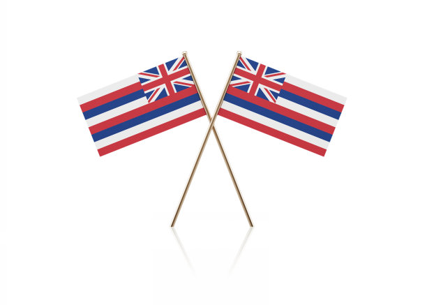 金棒上的夏威夷小旗子图片下载