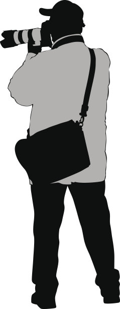 摄影师给人们穿上白色背心图片下载