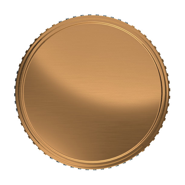 铜币插图。3D渲染插图图片下载