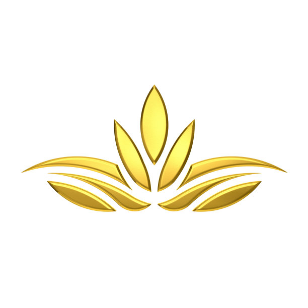 豪华金莲花。3D渲染插图图片下载