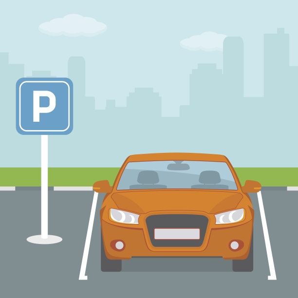 只有一辆车的停车位。图片下载