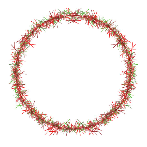 圣诞金丝框，孤立在白色。圆的,圆。图片下载