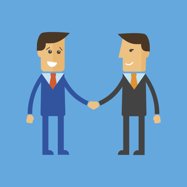 商人们握手。伙伴关系概念说明图片下载