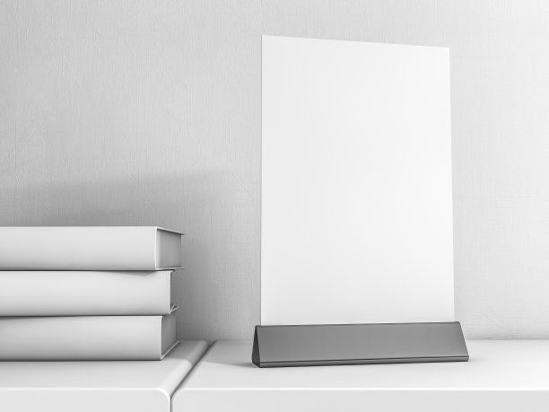 你的设计展示的桌子帐篷。三维渲染素材图片