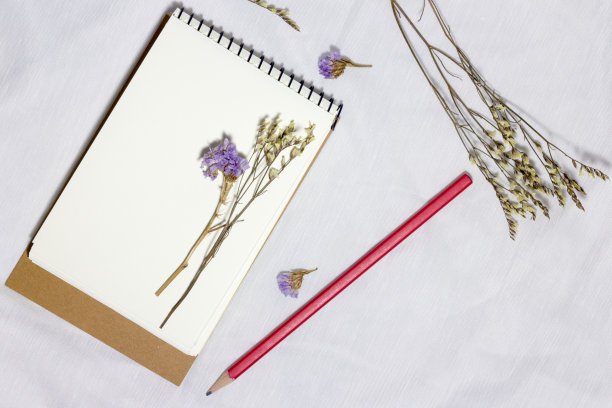 带铅笔的笔记本图片下载