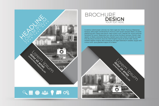 摘要传单设计背景。手册模板。图片下载