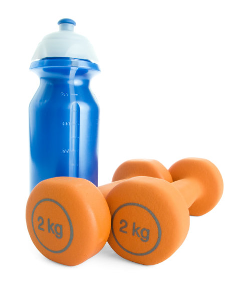 哑铃和水瓶图片下载