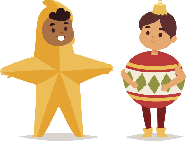 插图的狂欢节服装儿童矢量。图片下载