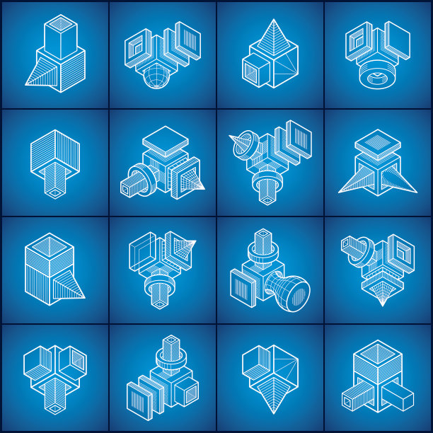 工程抽象形状，向量集。图片下载