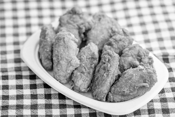 新鲜、热、脆的炸鸡图片下载