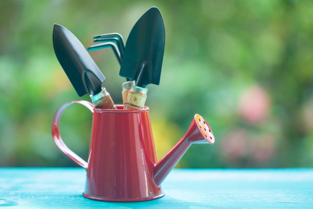 喷壶和园艺工作工具图片下载