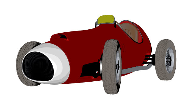 赛车草图。三维渲染图片下载