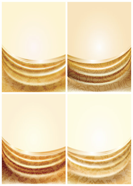 设置金色织物窗帘装饰，假日背景图片下载