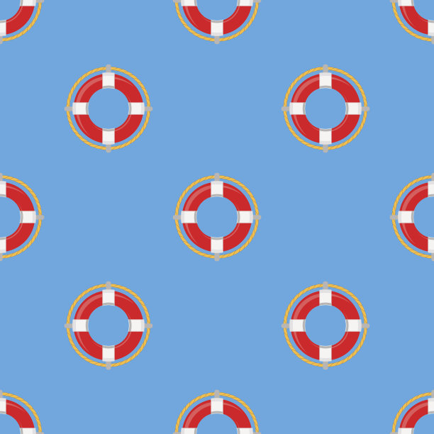 救生圈图标航海模式在蓝色图片下载