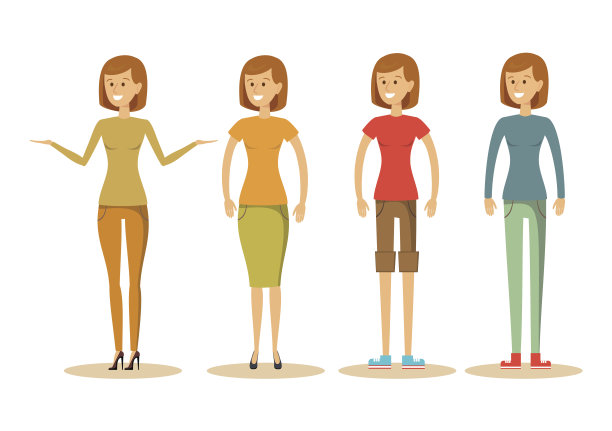 女孩在春天或夏天的衣服图片下载