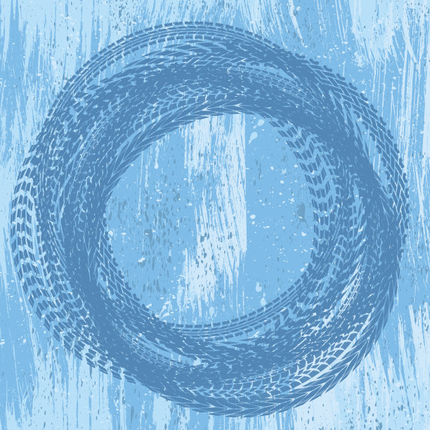 蓝色垃圾轮胎轨迹背景图片下载