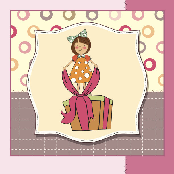 带着大礼盒的好女孩图片下载